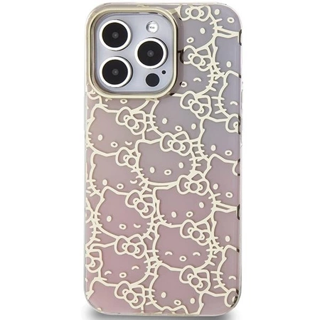 Hello Kitty IML Gradient Electrop Crowded Kitty Head Hülle für iPhone 13 Pro / 13 – Rosa