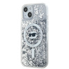 Karl Lagerfeld KLHMP15SLGCHSGH iPhone 15 / 14 / 13 6.1" hardcase transparent Liquid Glitter Choupette Head Magsafe