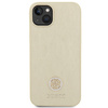 Guess Leather 4G Metal Logo Strass case for iPhone 15 - gold