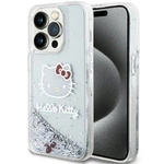 Hello Kitty Liquid Glitter Charms Kitty Head case for iPhone 13 Pro / 13 - silver