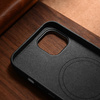 iCarer Case Leather genuine leather case for iPhone 14 Plus schwarz () (MagSafe compatible)