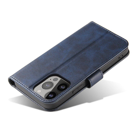 Magnet Case for Samsung Galaxy A34 5G cover with flip wallet stand blue