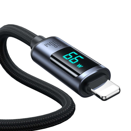 Kabel USB C - USB A 66W 1.2m z wyświetlaczem LED Joyroom S-AC066A16 - czarny