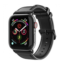 DUX DUCIS YA - pasek z naturalnej skóry do Apple Watch 42/44/45/49mm czarny