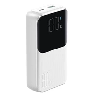 Joyroom JR-PBC07 20000 mAh 30 W Mini-Powerbank mit USB-C- und Lightning Kabeln – Weiß