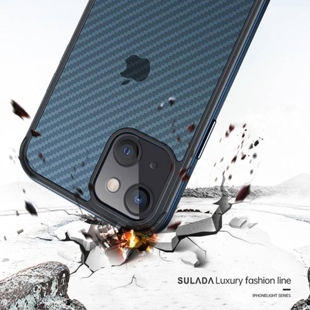 Case IPHONE 13 MINI Sulada Carbon Fiber Hybrid Case black