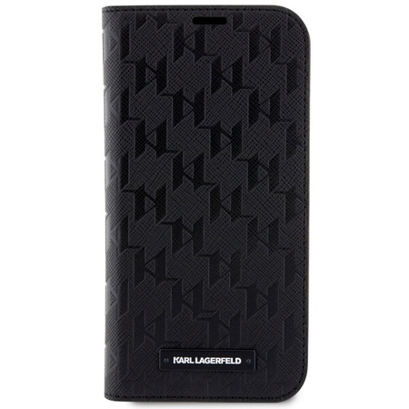 Karl Lagerfeld KLBKP14LSAKLHPK iPhone 14 Pro 6.1" bookcase black/black Saffiano Monogram