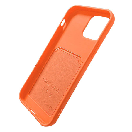 Card Case silicone wallet case with card holder documents for iPhone 12 Pro Max orange