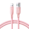 Joyroom Multi-Color Series SA34-AL3 USB-A / Lightning 3A-Kabel 1 m – Rosa