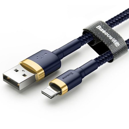 Baseus Cafule Cable wytrzymały nylonowy kabel przewód USB / Lightning QC3.0 1.5A 2M niebieski (CALKLF-CV3)