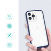 Clear 3in1 case for iPhone 13 Pro blue frame gel cover