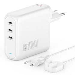 4smarts Ładowarka sieciowa GaN Flex Pro   140W 3xUSB-C biały 544140