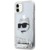 Karl Lagerfeld KLHCN61LNCHCS iPhone 11/ XR srebrny/silver hardcase Glitter Choupette Head