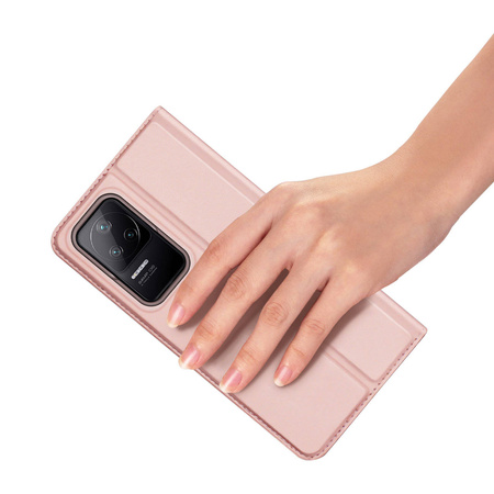 Dux Ducis Skin Pro Holster Cover Flip Cover für Xiaomi Poco F4 5G rosa