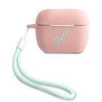 Guess GUACAPLSVSPG AirPods Pro cover różowo zielony/pink green Silicone Vintage