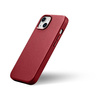 iCarer Case Leather genuine leather case cover for iPhone 14 Plus red (MagSafe compatible)