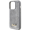 Guess Sequin Script Metal case for iPhone 15 Pro Max - silver