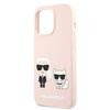 Karl Lagerfeld KLHMP13XSSKCI iPhone 13 Pro Max 6,7&quot; Hardcase hellrosa / hellrosa Silikon Ikonik Karl &amp; Choupette Magsafe