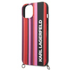 Karl Lagerfeld KLHCP14SSTSTP iPhone 14 6.1 &quot;hardcase pink / pink Color Stripes Strap