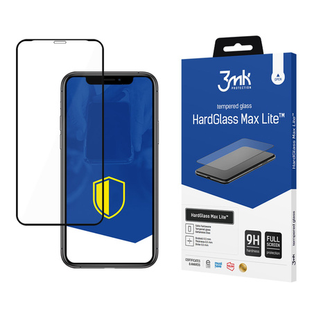 3MK HG Max Lite iPhone Xs czarny black