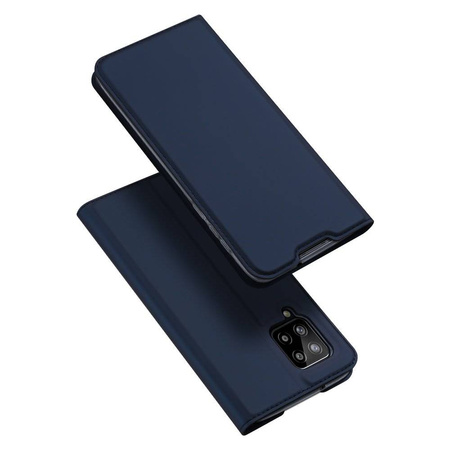 Etui SAMSUNG GALAXY A42 5G z klapką Dux Ducis skórzane Skin Leather granatowe