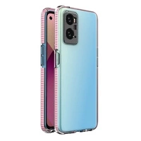 Spring Case Cover für Realme 9i, Oppo A36 / A76 / A96 Silikonhülle mit Rahmen hellrosa