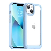 Outer Space Case iPhone 14 Plus Hardcover mit Gelrahmen blau