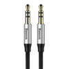 Baseus kabel audio Yiven M30 jack 3,5 mm - jack 3,5 mm 1,5 m srebrno-czarny