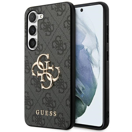 Guess 4G Big Metal Logo - Etui Samsung Galaxy S23 (szary)