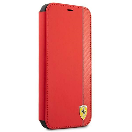 Ferrari FESAXFLBKP13SRE iPhone 13 mini 5,4" czerwony/red book On Track Carbon Stripe