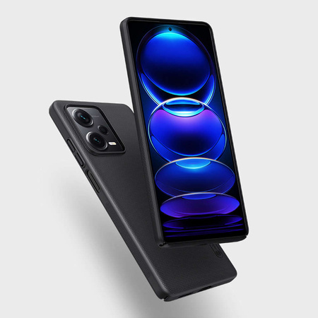 Nillkin Super Frosted Shield Hülle für Xiaomi Redmi Note 12 Pro+ Hülle + Telefonständer schwarz