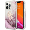 Guess Liquid Glitter 4G Big Logo - Etui iPhone 13 Pro Max (różowy)