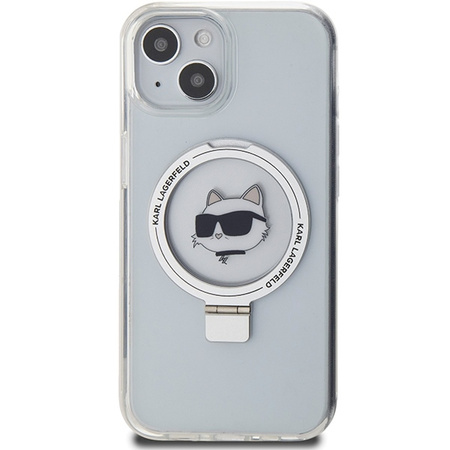 Karl Lagerfeld KLHMP15MHMRSCHH iPhone 15 Plus 6.7&quot; white/white hardcase Ring Stand Choupette Head MagSafe