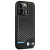 Etui BMW BMHCP14L22NBCK iPhone 14 Pro 6,1" czarny/black Leather Carbon