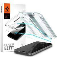 TEMPERED GLASS Spigen GLAS.TR &quot;EZ FIT&quot; 2-PACK IPHONE 15 CLEAR