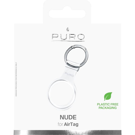 PURO NUDE Case - Silikonowy brelok do Apple AirTag (przezroczysty)