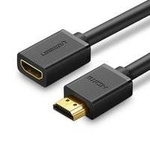 Ugreen kabel przewód adapter przejściówka przedłużacz HDMI (żeński) - HDMI (męski) 4K 10,2 Gbps 340 Mhz audio ethernet 0,5 m czarny (HD107 10140)