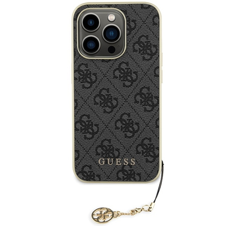 Guess GUHCP15LGF4GGR iPhone 15 Pro 6.1&quot; gray/gray hardcase 4G Charms Collection