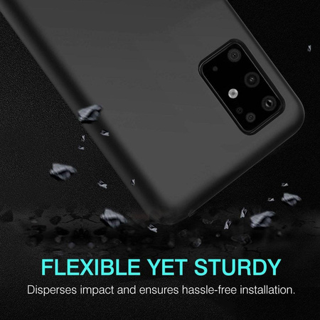 Etui SAMSUNG GALAXY A51 Silicone case elastyczne silikonowe czarne