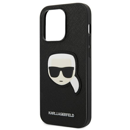 Karl Lagerfeld Saffiano Karl Head Patch Case – Etui iPhone 14 Pro Max (czarrny)