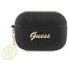 Guess GUAP2GLGSHK AirPods Pro 2 Cover schwarz/schwarz Glitter Flake 4G Charm