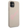 Guess GUHCP12SLSVSGP iPhone 12 mini 5,4" szaro różowy/grey pink hardcase Silicone Vintage