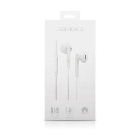 Huawei Earphones AM115 douszne słuchawki minijack 3,5 mm mikrofon + pilot biały