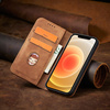 Magnet Fancy Case Case for iPhone 12 Pro Max Pouch Wallet Card Holder Brown