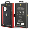 Ferrari Quilted Metal Logo case for iPhone 15 - black