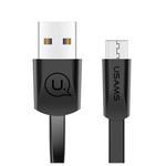 USAMS Kabel płaski U2 microUSB 1,2m czarny/black SJ201MIC01 (US-SJ201)