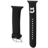 Strap for APPLE WATCH 4 / 5 / 6 / 7 / 8 / SE / ULTRA (42 / 44 / 45 / 49 MM) Karl Lagerfeld Strap 3D Rubber Choupette Head (KLAWLSLCNK) black