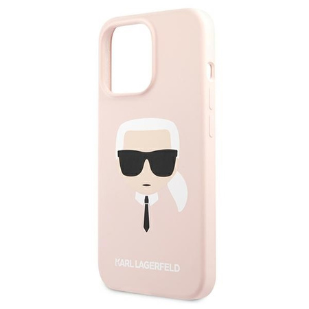 Karl Lagerfeld KLHCP13LSLKHLP iPhone 13 Pro / 13 6,1" jasnoróżowy/light pink hardcase Silicone Karl`s Head