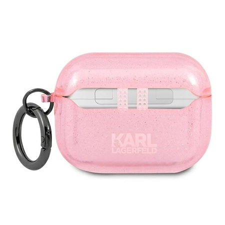 Karl Lagerfeld KLAPUKHGP AirPods Pro cover różowy/pink Glitter Karl`s Head