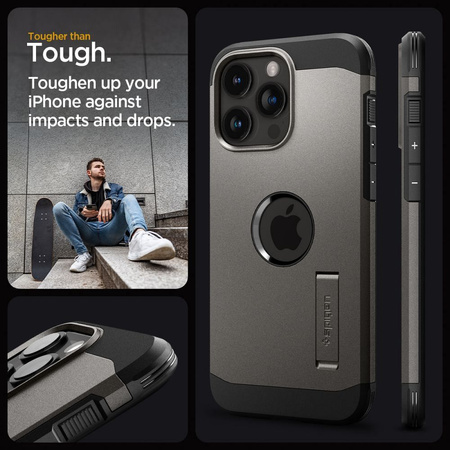 Spigen Tough Armor MagSafe, gunmetal - iPhone 15 Pro